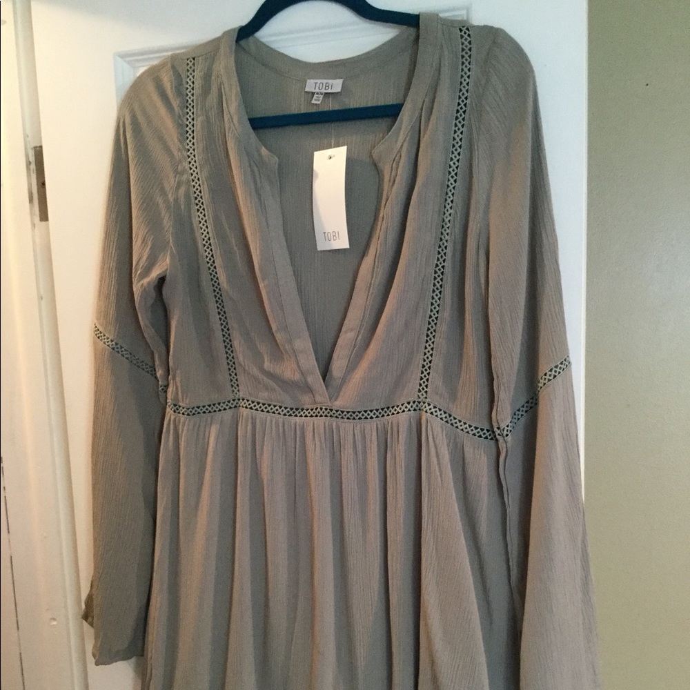 Long sleeve mini dress
